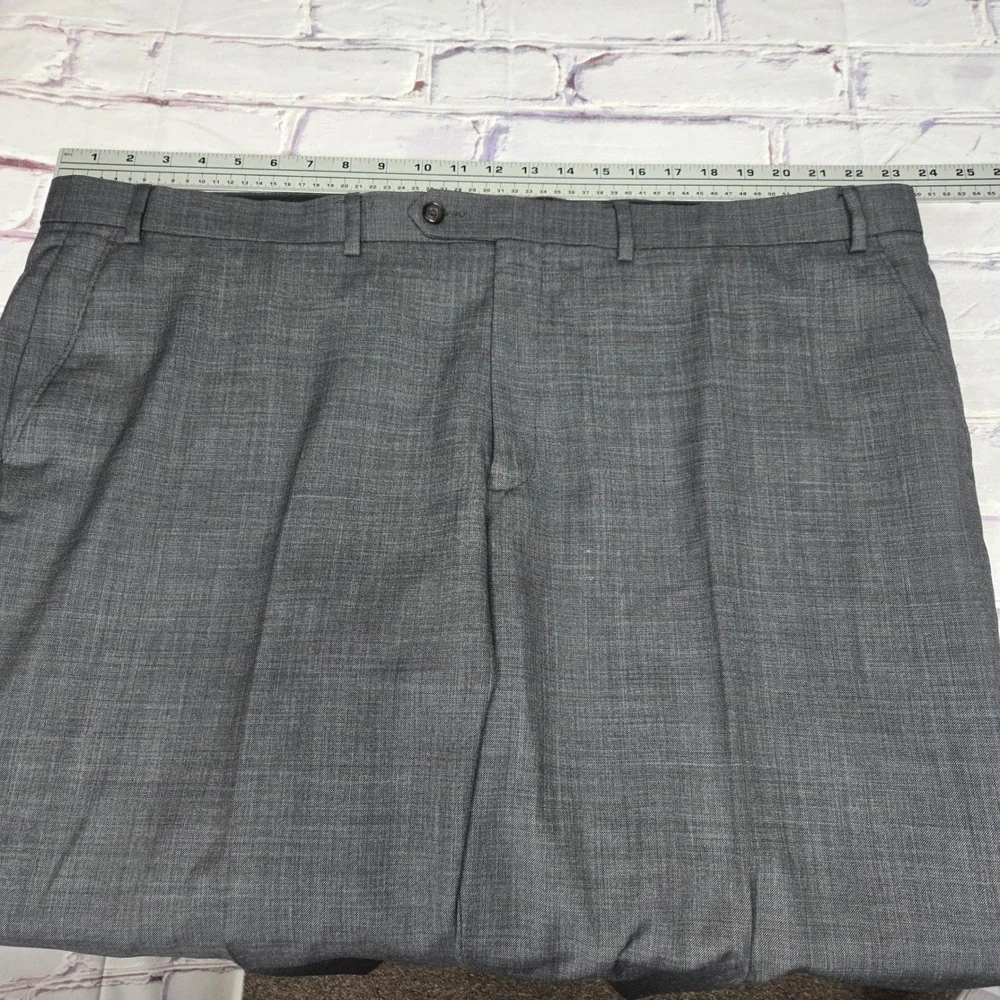Lauren Ralph Lauren Dress Pants Gray 100% Wool Flat Front Formal Mens 44x30